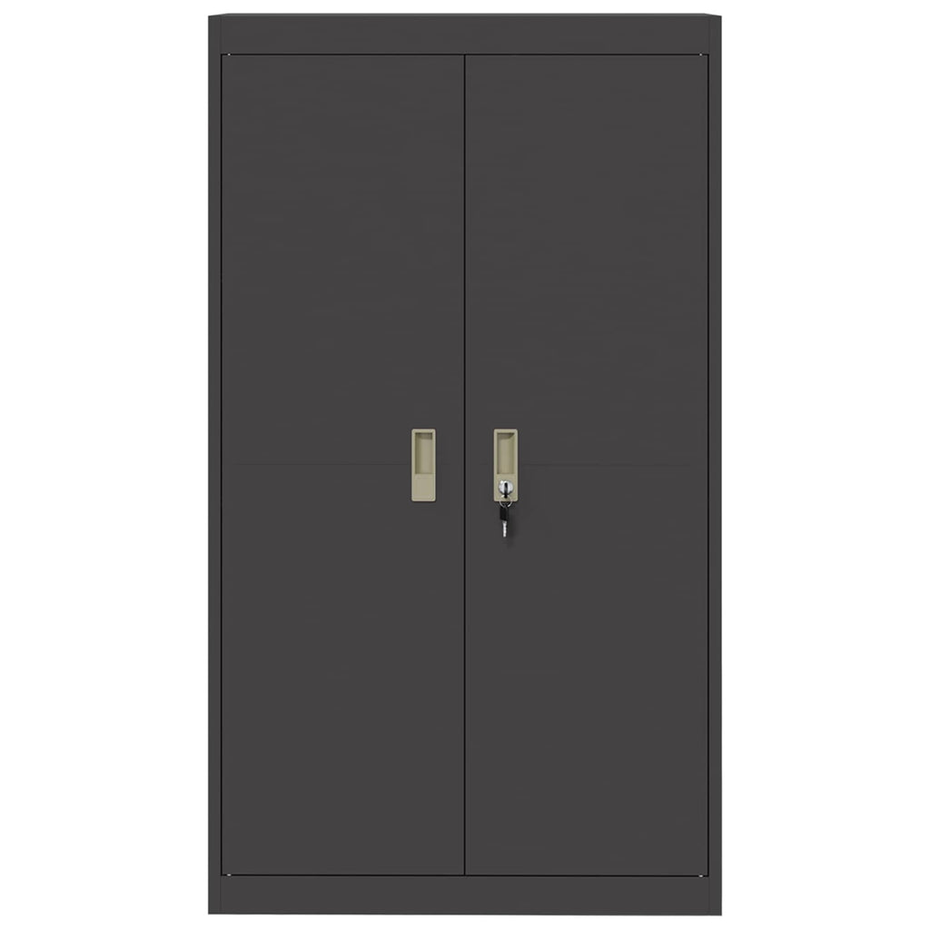 Storage Cabinet 2 pcs Black 80 x 40 x140 cm Cold-Rolled Steel