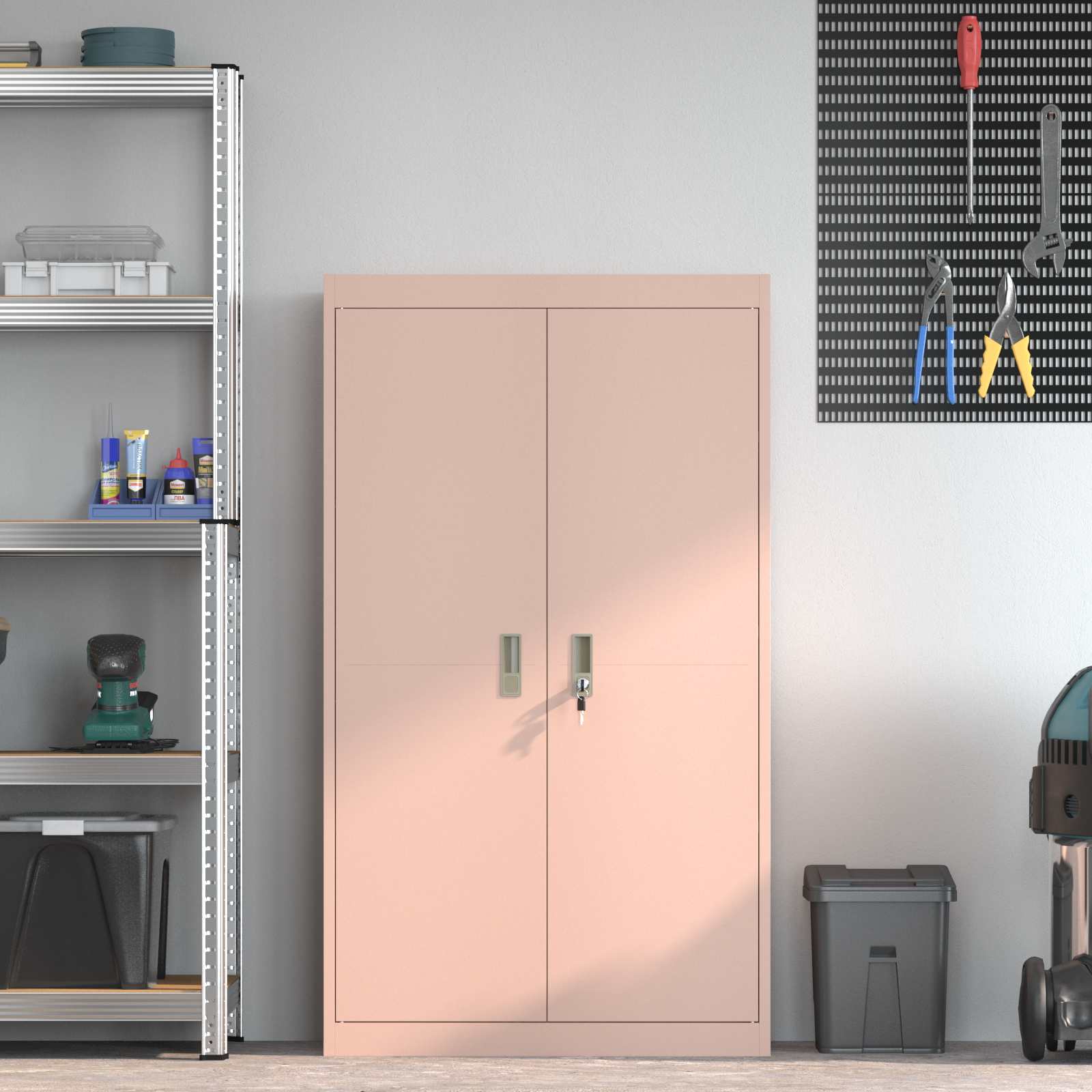 Storage Cabinet 2 pcs Pink 80 x 40 x140 cm Cold-Rolled Steel