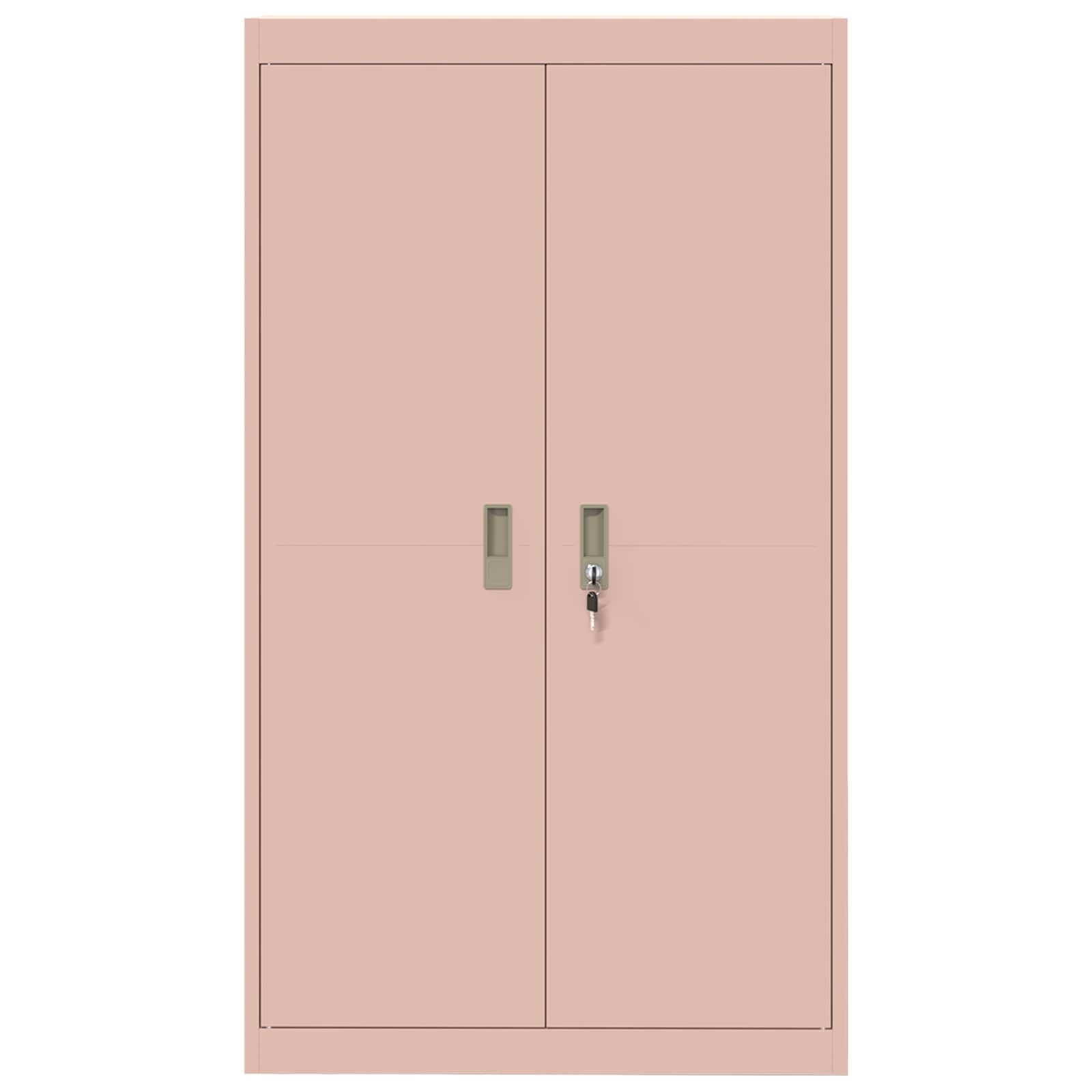 Storage Cabinet 2 pcs Pink 80 x 40 x140 cm Cold-Rolled Steel