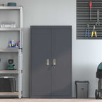 Storage Cabinet with Storage 2 pcs Anthracite 80 x 40 x140 cm