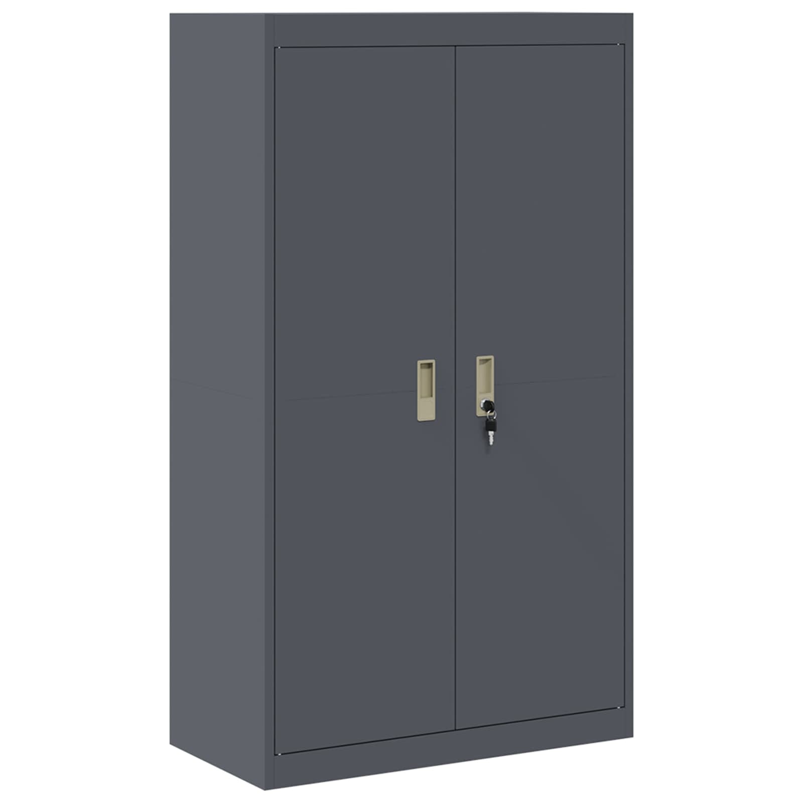 Storage Cabinet with Storage 2 pcs Anthracite 80 x 40 x140 cm