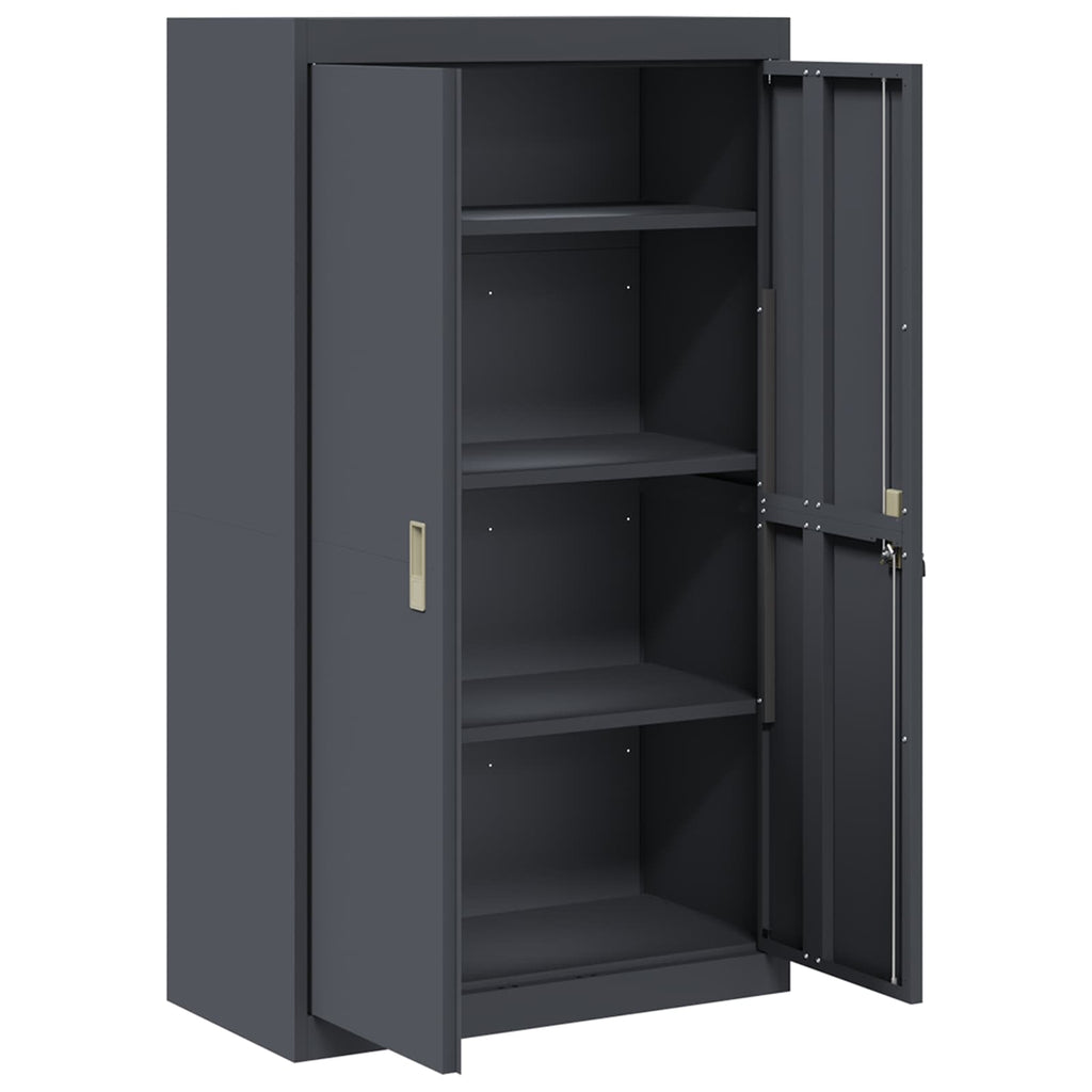 Storage Cabinet with Storage 2 pcs Anthracite 80 x 40 x140 cm