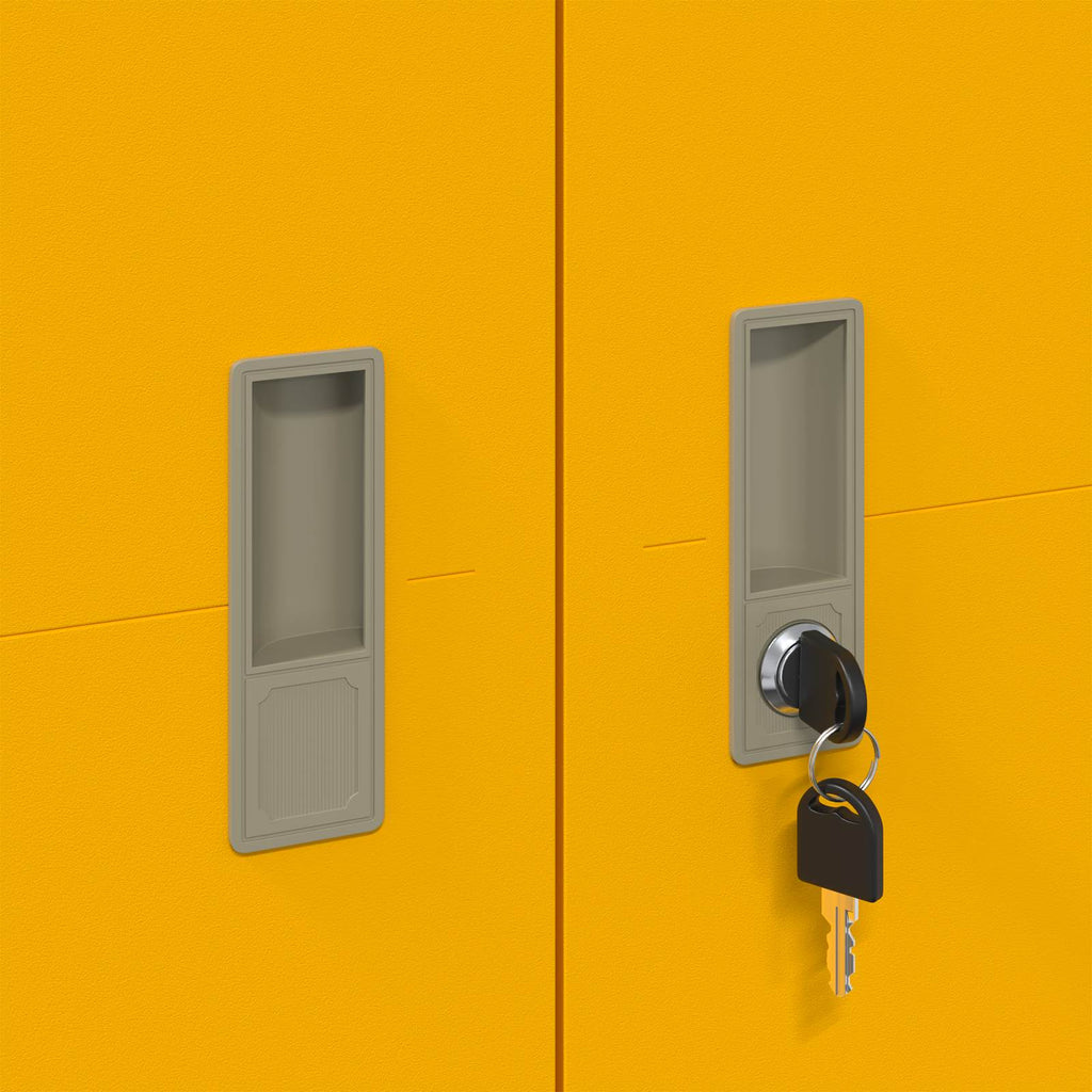 Storage Cabinet 2 pcs Mustard Yellow 80 x 40 x140 cm