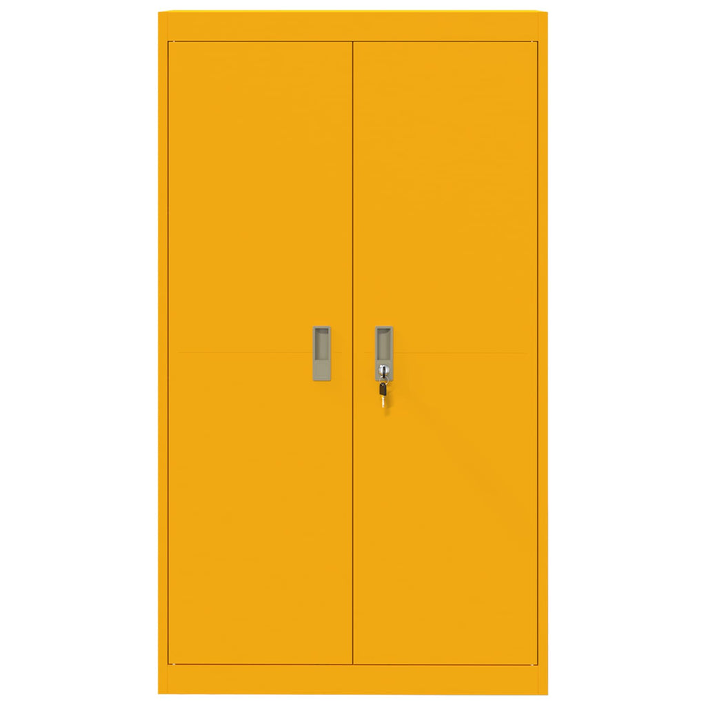 Storage Cabinet 2 pcs Mustard Yellow 80 x 40 x140 cm
