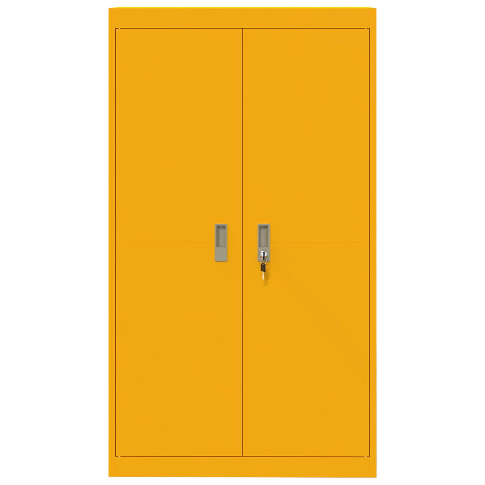 Storage Cabinet 2 pcs Mustard Yellow 80 x 40 x140 cm