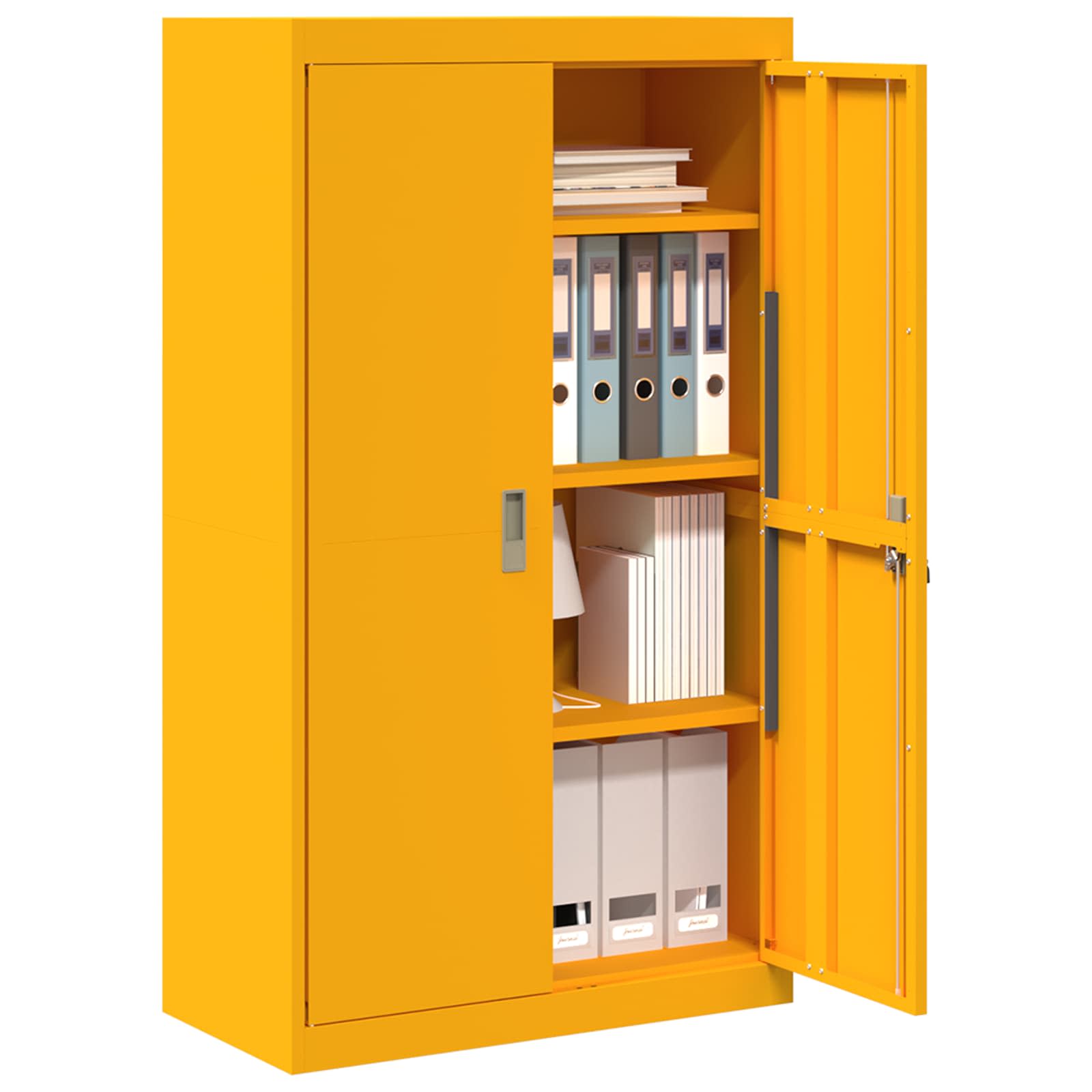 Storage Cabinet 2 pcs Mustard Yellow 80 x 40 x140 cm