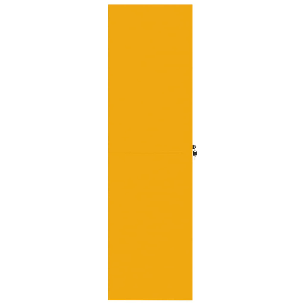 Storage Cabinet 2 pcs Mustard Yellow 80 x 40 x140 cm