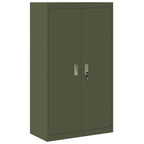 Storage Cabinet with Storage 2 pcs Olive Green 80 x 40 x140 cm