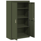 Storage Cabinet with Storage 2 pcs Olive Green 80 x 40 x140 cm
