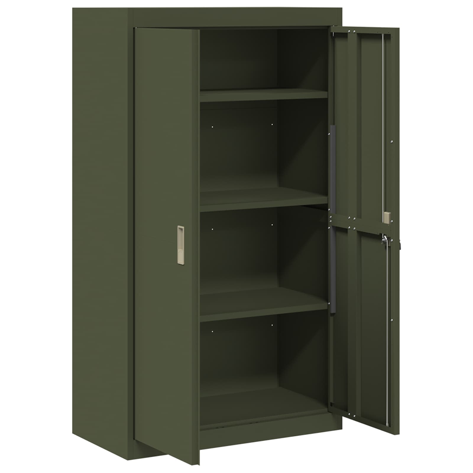 Storage Cabinet with Storage 2 pcs Olive Green 80 x 40 x140 cm