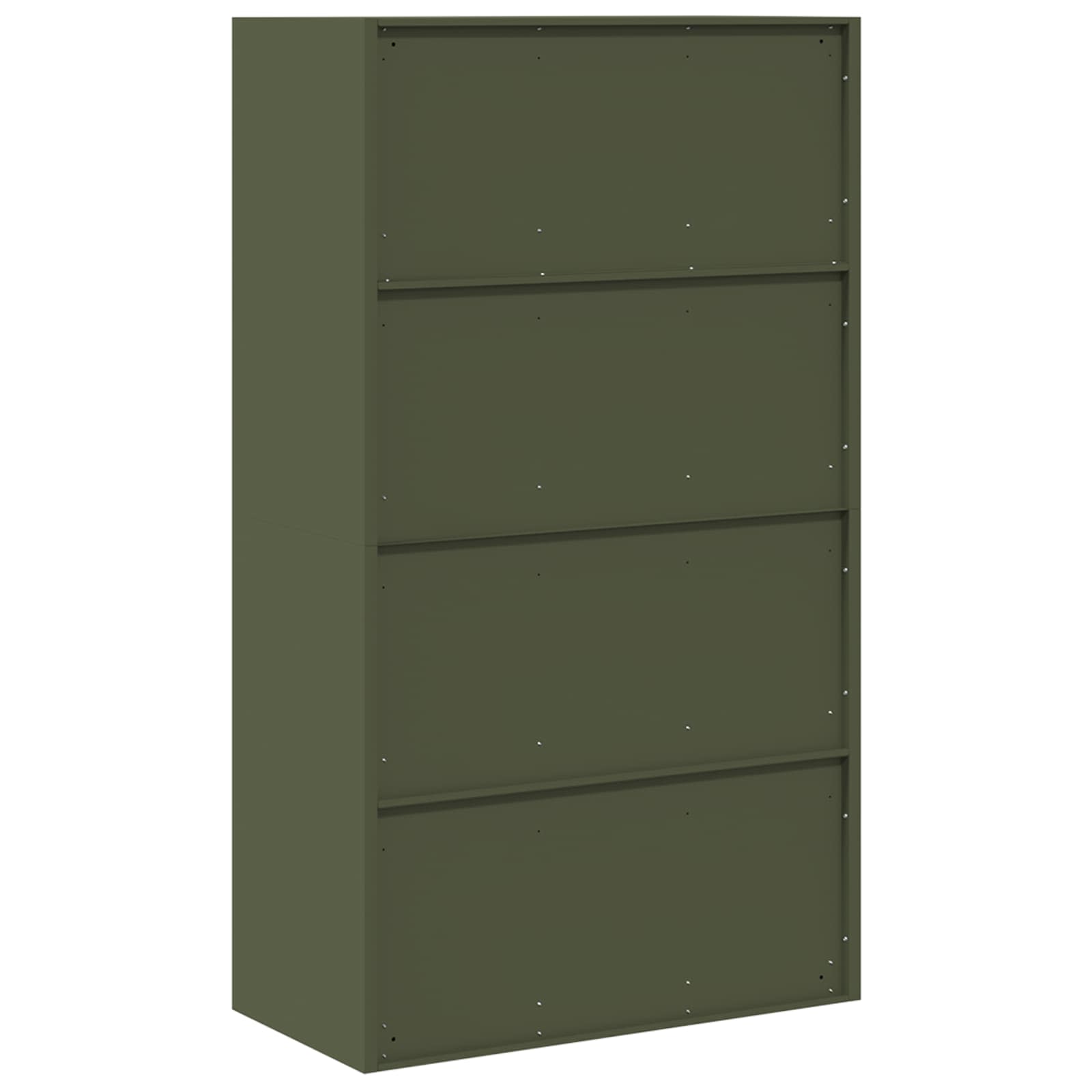 Storage Cabinet with Storage 2 pcs Olive Green 80 x 40 x140 cm