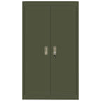 Storage Cabinet with Storage 2 pcs Olive Green 80 x 40 x140 cm