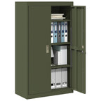Storage Cabinet with Storage 2 pcs Olive Green 80 x 40 x140 cm