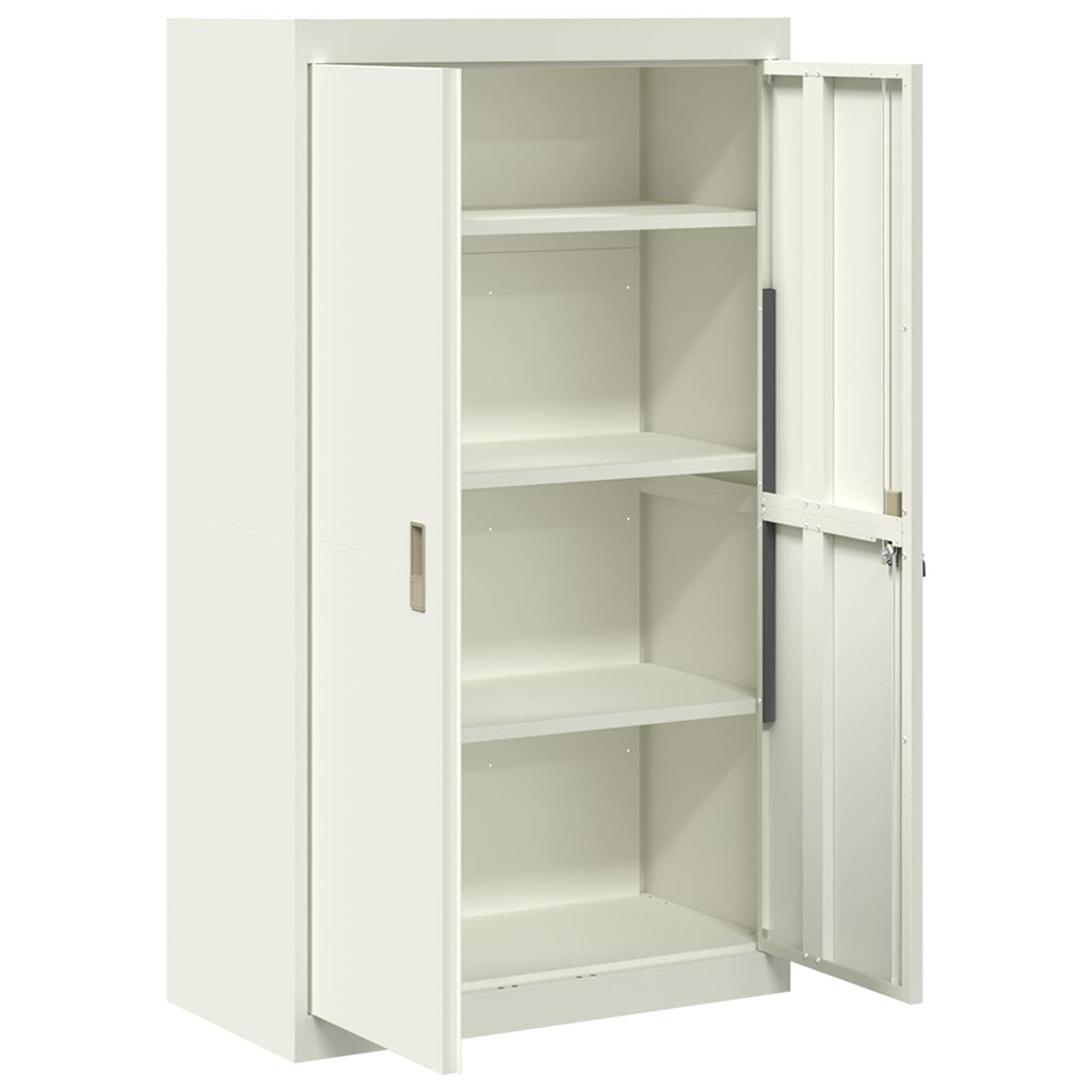 Storage Cabinet 2 pcs White 80 x 40 x140 cm Cold-Rolled Steel