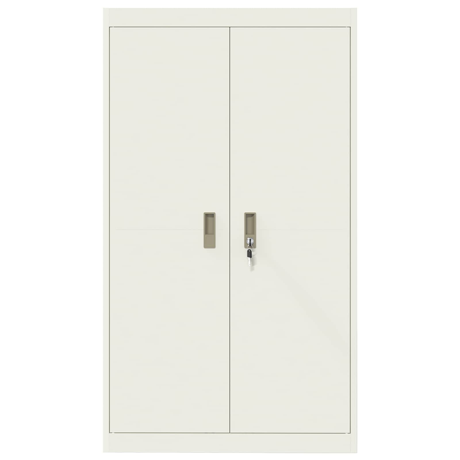 Storage Cabinet 2 pcs White 80 x 40 x140 cm Cold-Rolled Steel
