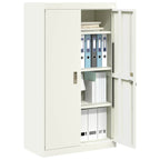 Storage Cabinet 2 pcs White 80 x 40 x140 cm Cold-Rolled Steel