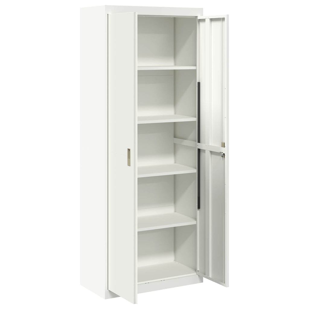Storage Cabinet 2 pcs White 80 x 40 x200 cm Cold-Rolled Steel