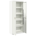 Storage Cabinet 2 pcs White 80 x 40 x200 cm Cold-Rolled Steel