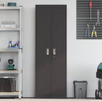 Storage Cabinet 2 pcs Black 60 x 40 x180 cm Cold-Rolled Steel