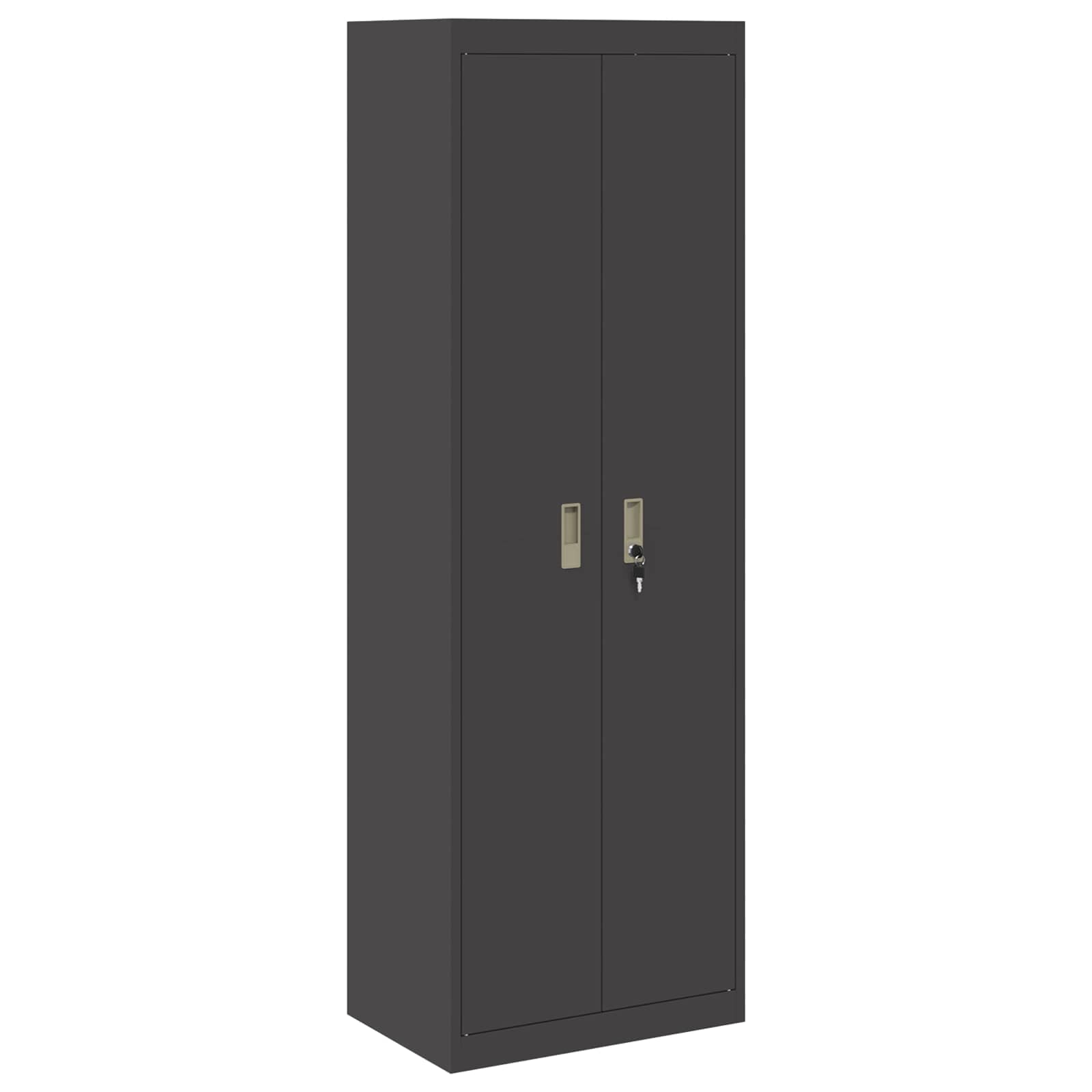 Storage Cabinet 2 pcs Black 60 x 40 x180 cm Cold-Rolled Steel