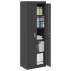 Storage Cabinet 2 pcs Black 60 x 40 x180 cm Cold-Rolled Steel