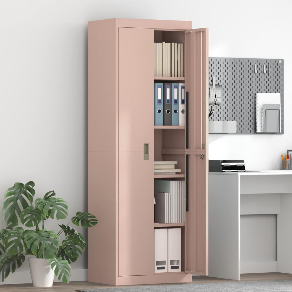 Storage Cabinet 2 pcs Pink 60 x 40 x180 cm Cold-Rolled Steel