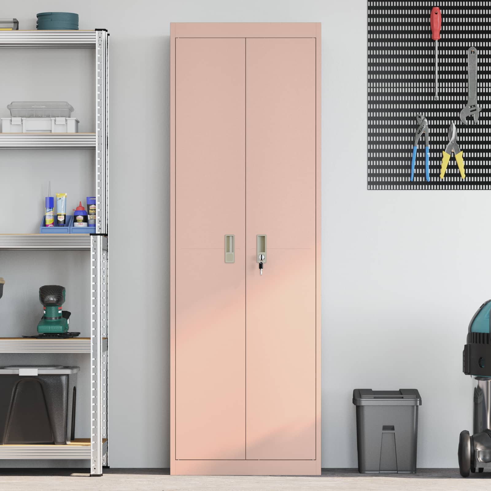 Storage Cabinet 2 pcs Pink 60 x 40 x180 cm Cold-Rolled Steel