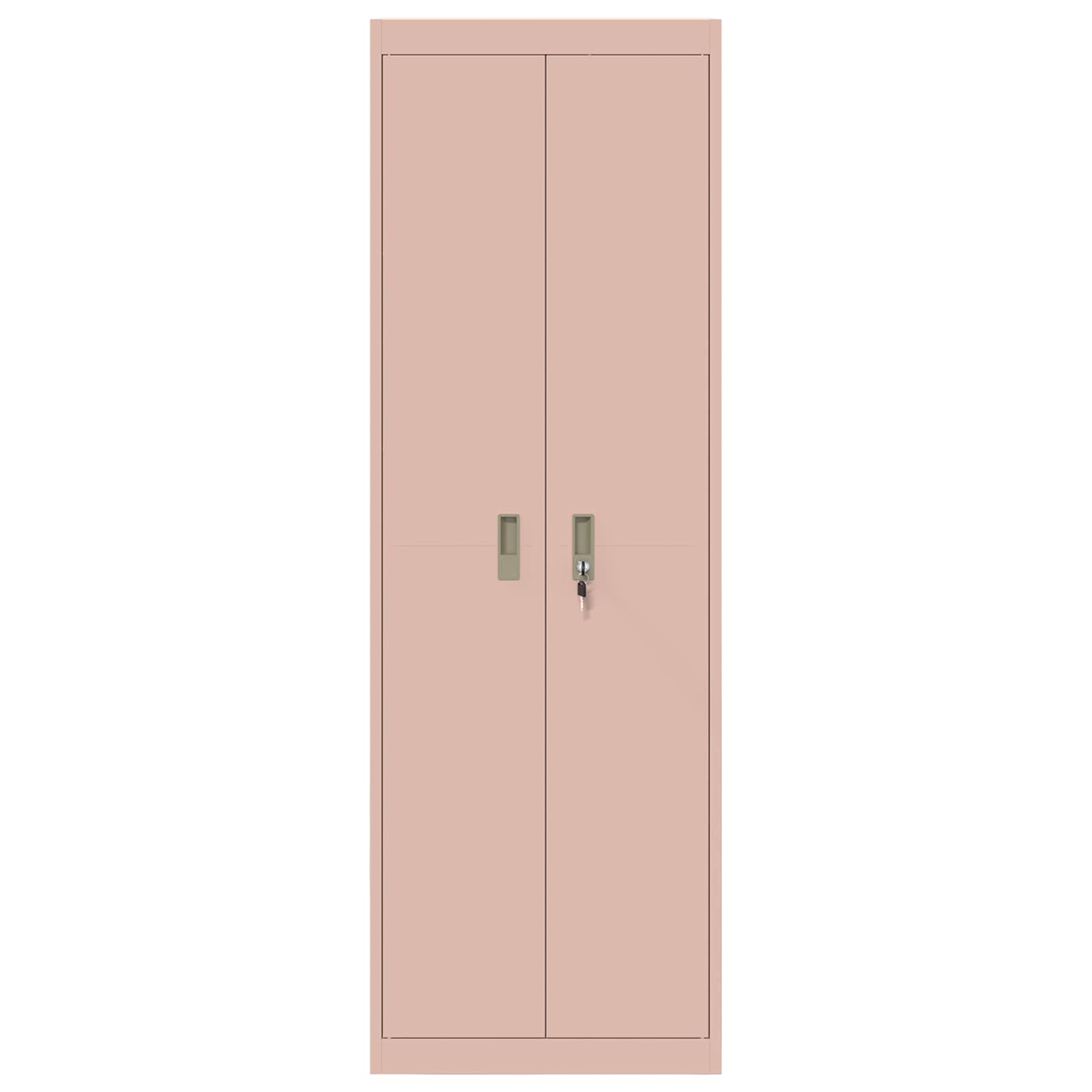 Storage Cabinet 2 pcs Pink 60 x 40 x180 cm Cold-Rolled Steel