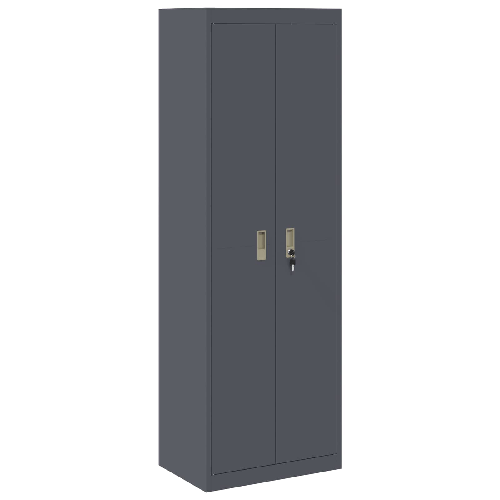 Storage Cabinet with Storage 2 pcs Anthracite 60 x 40 x180 cm