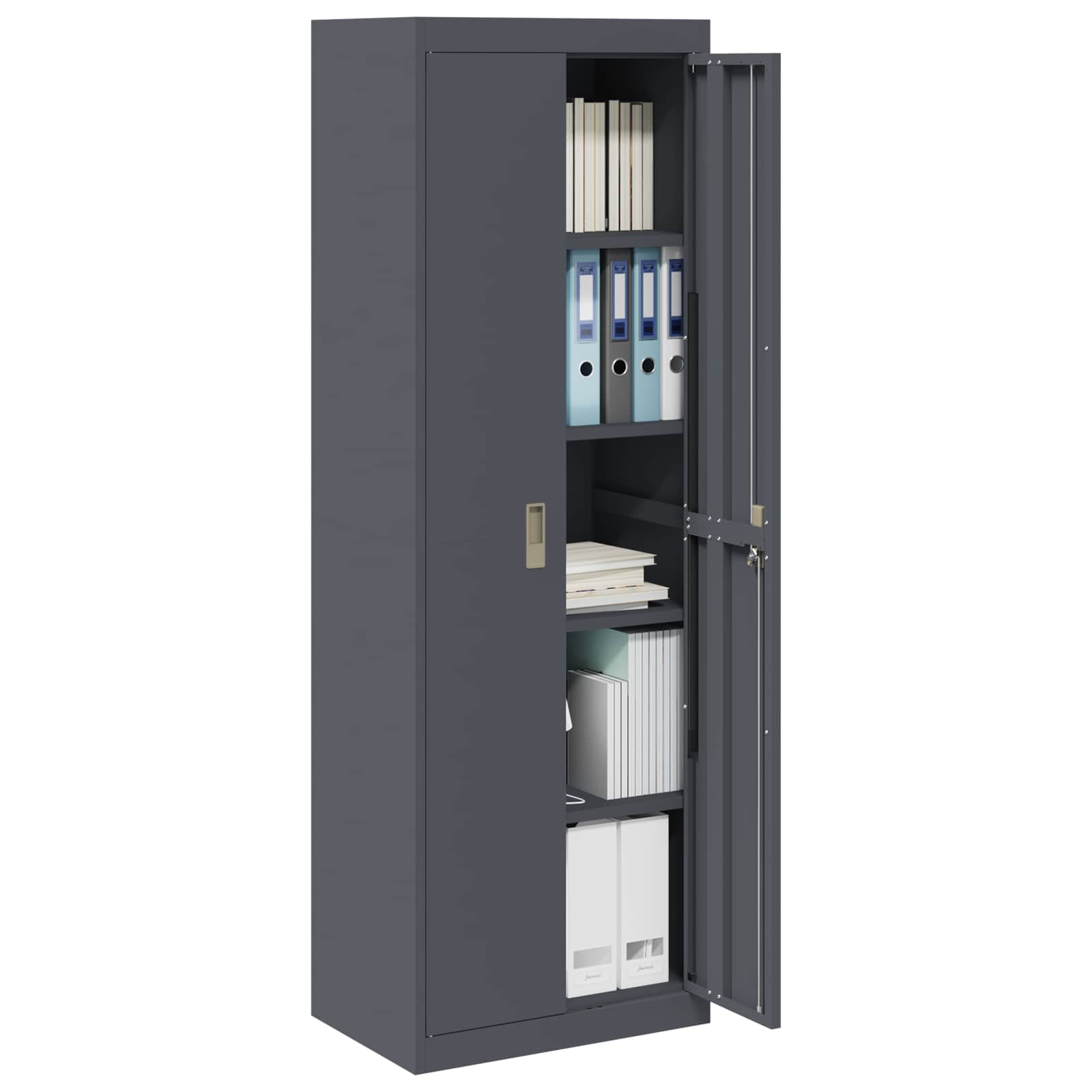 Storage Cabinet with Storage 2 pcs Anthracite 60 x 40 x180 cm