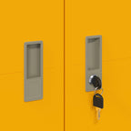 Storage Cabinet 2 pcs Mustard Yellow 60 x 40 x180 cm