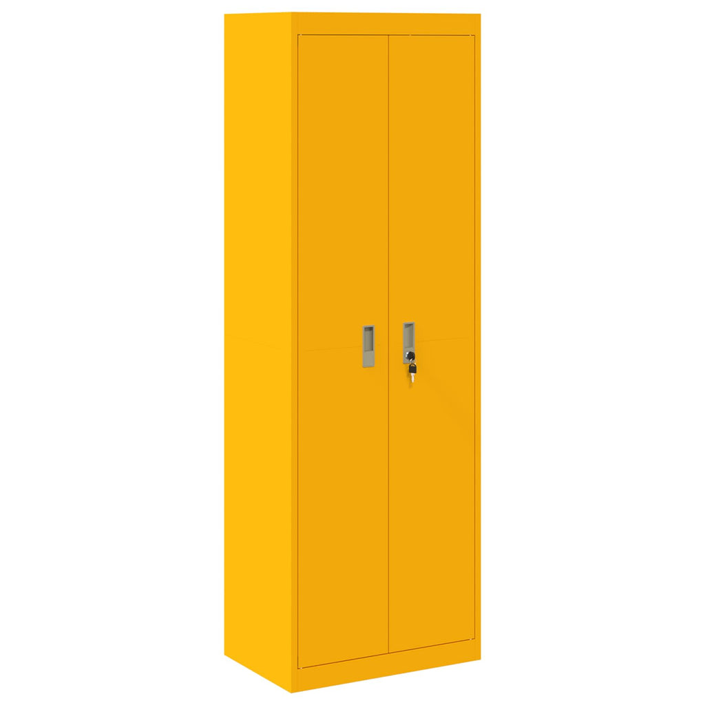 Storage Cabinet 2 pcs Mustard Yellow 60 x 40 x180 cm