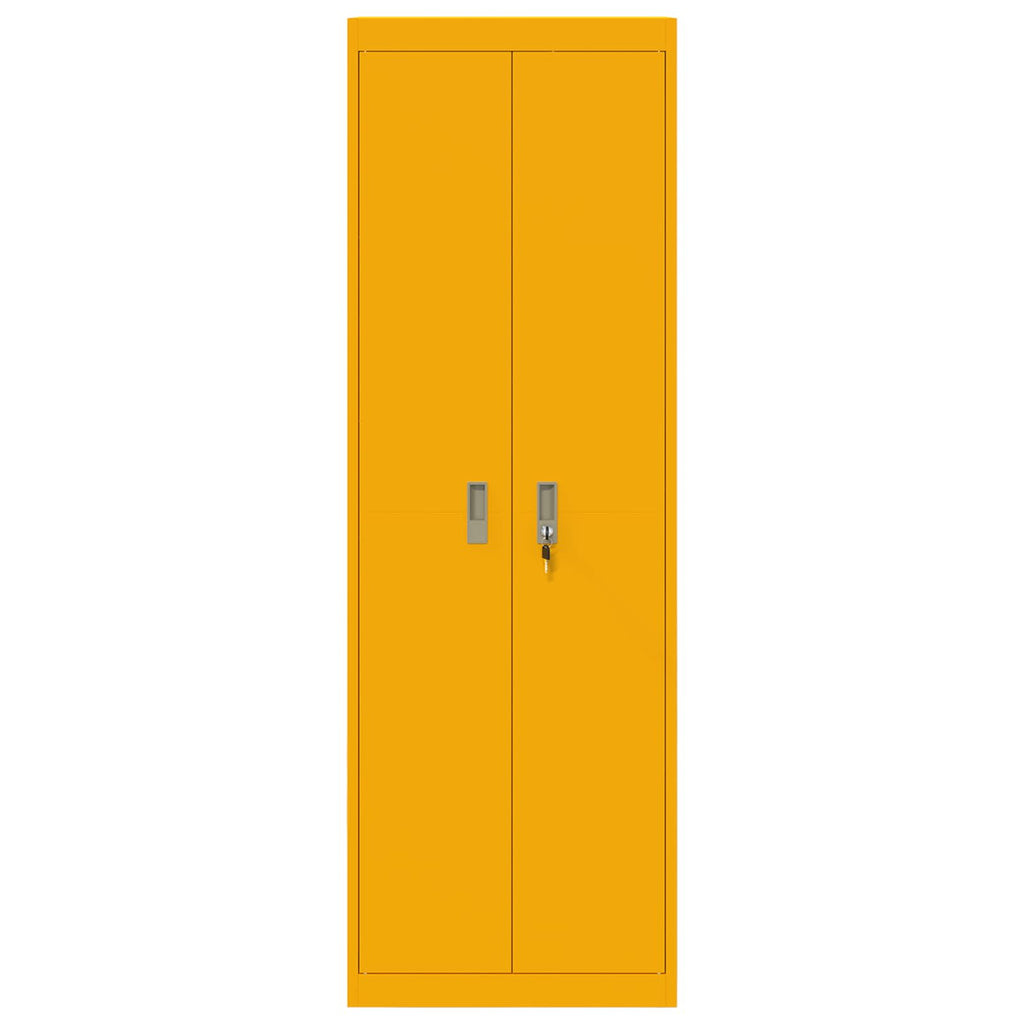Storage Cabinet 2 pcs Mustard Yellow 60 x 40 x180 cm