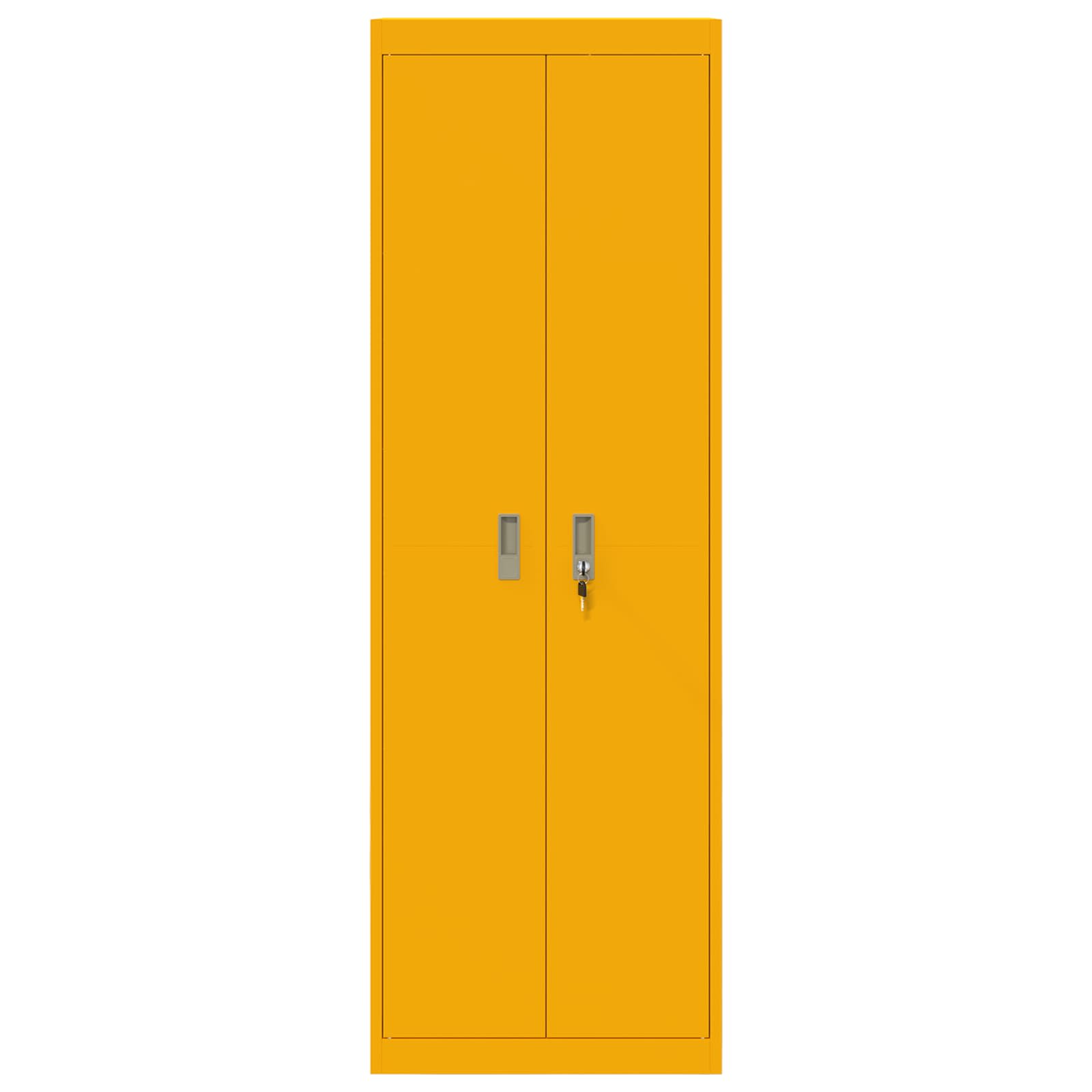 Storage Cabinet 2 pcs Mustard Yellow 60 x 40 x180 cm
