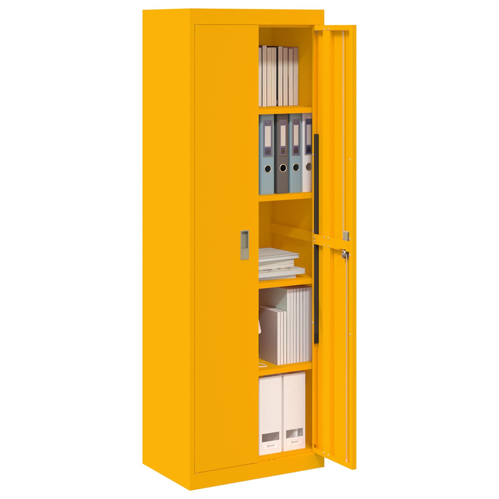 Storage Cabinet 2 pcs Mustard Yellow 60 x 40 x180 cm