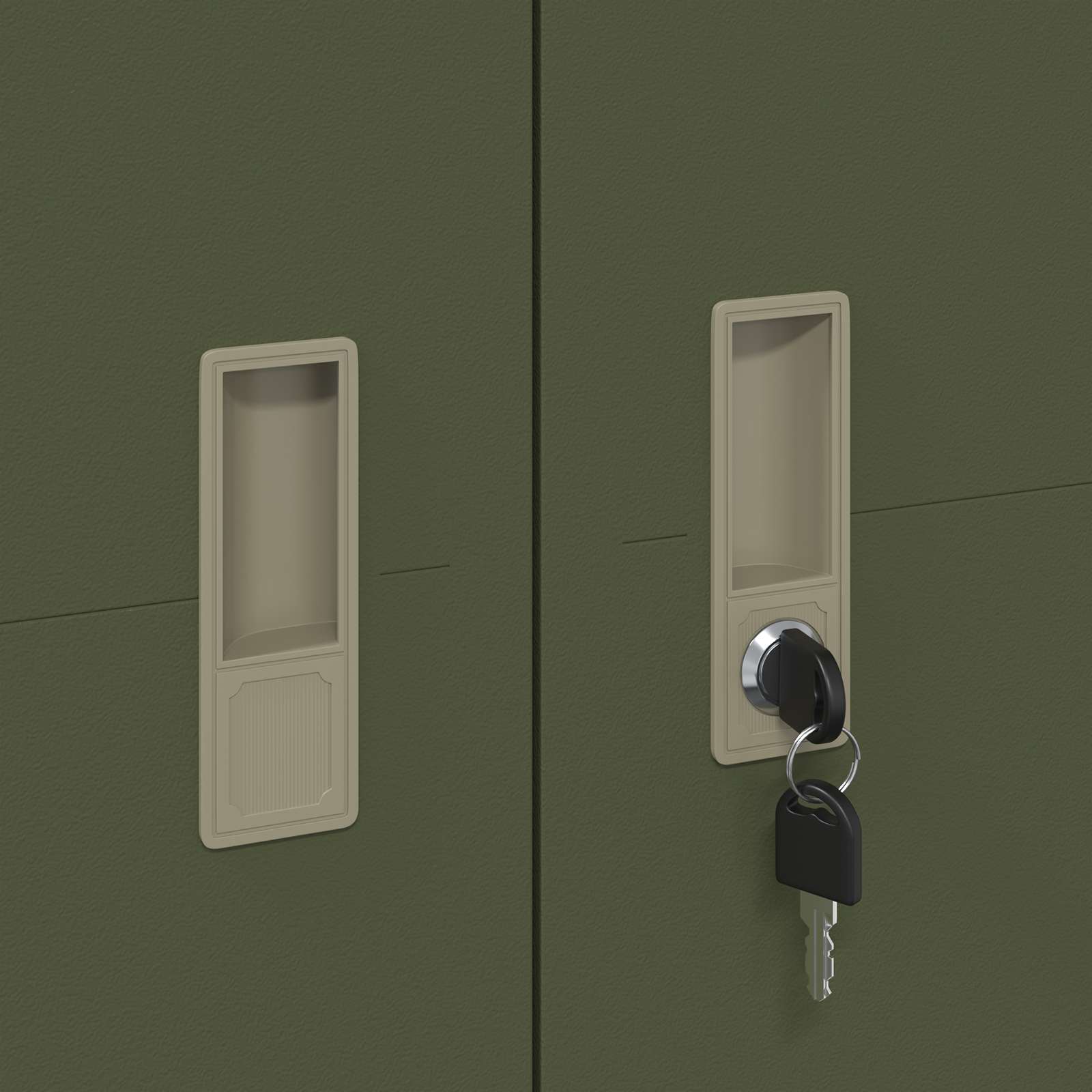 Storage Cabinet with Storage 2 pcs Olive Green 60 x 40 x180 cm