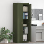 Storage Cabinet with Storage 2 pcs Olive Green 60 x 40 x180 cm