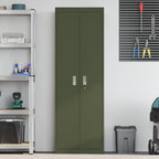Storage Cabinet with Storage 2 pcs Olive Green 60 x 40 x180 cm
