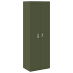 Storage Cabinet with Storage 2 pcs Olive Green 60 x 40 x180 cm