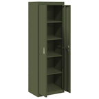 Storage Cabinet with Storage 2 pcs Olive Green 60 x 40 x180 cm
