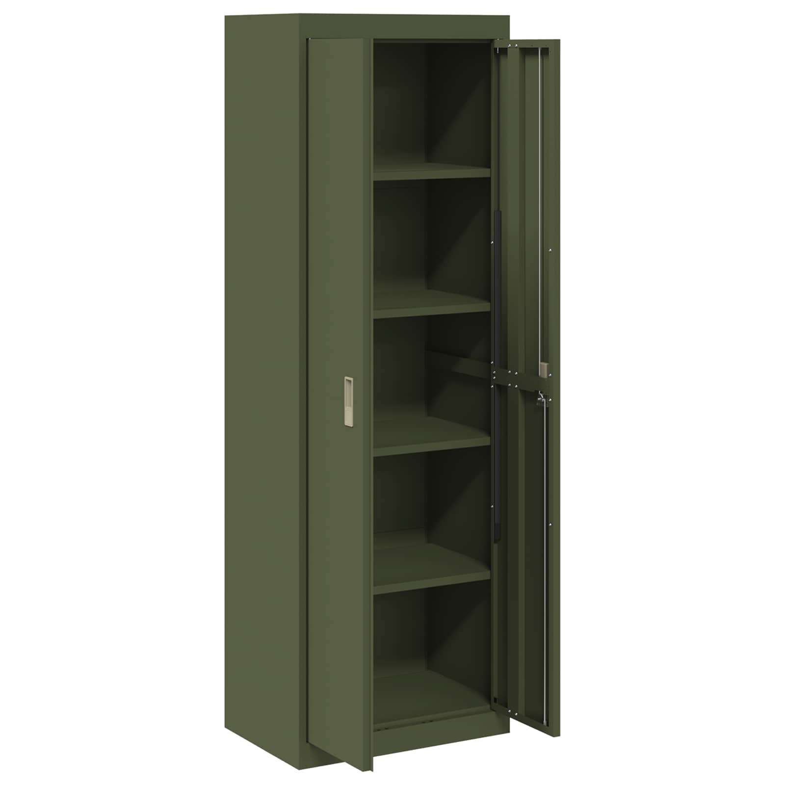 Storage Cabinet with Storage 2 pcs Olive Green 60 x 40 x180 cm