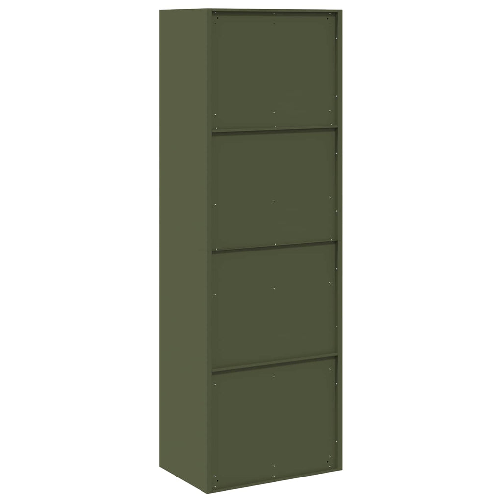 Storage Cabinet with Storage 2 pcs Olive Green 60 x 40 x180 cm