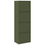 Storage Cabinet with Storage 2 pcs Olive Green 60 x 40 x180 cm
