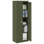 Storage Cabinet with Storage 2 pcs Olive Green 60 x 40 x180 cm