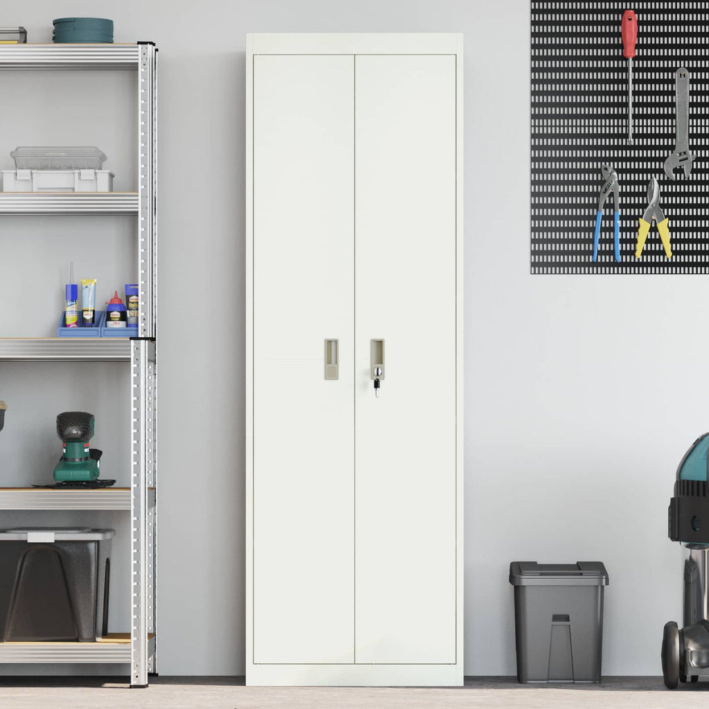 Storage Cabinet 2 pcs White 60 x 40 x180 cm Cold-Rolled Steel