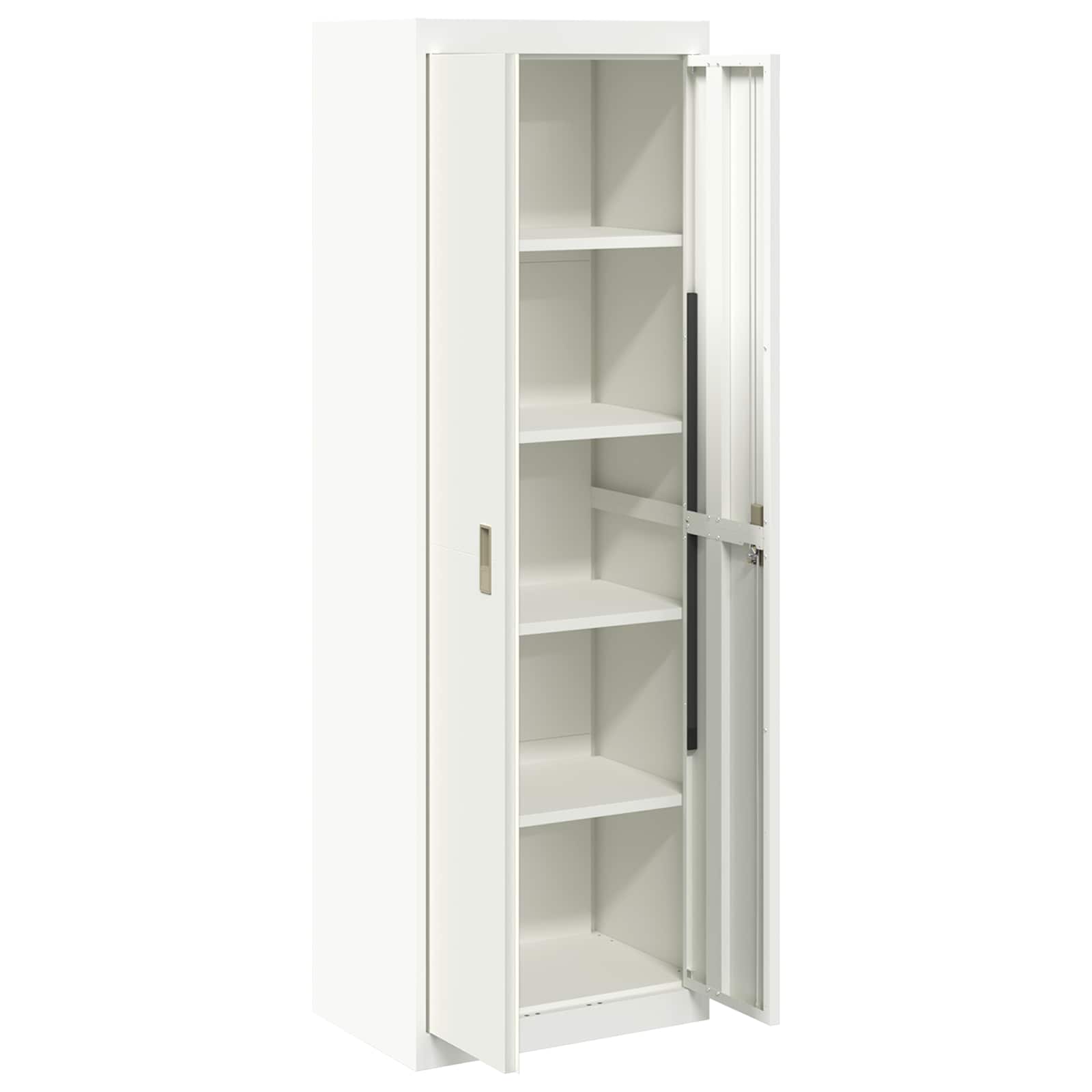 Storage Cabinet 2 pcs White 60 x 40 x180 cm Cold-Rolled Steel