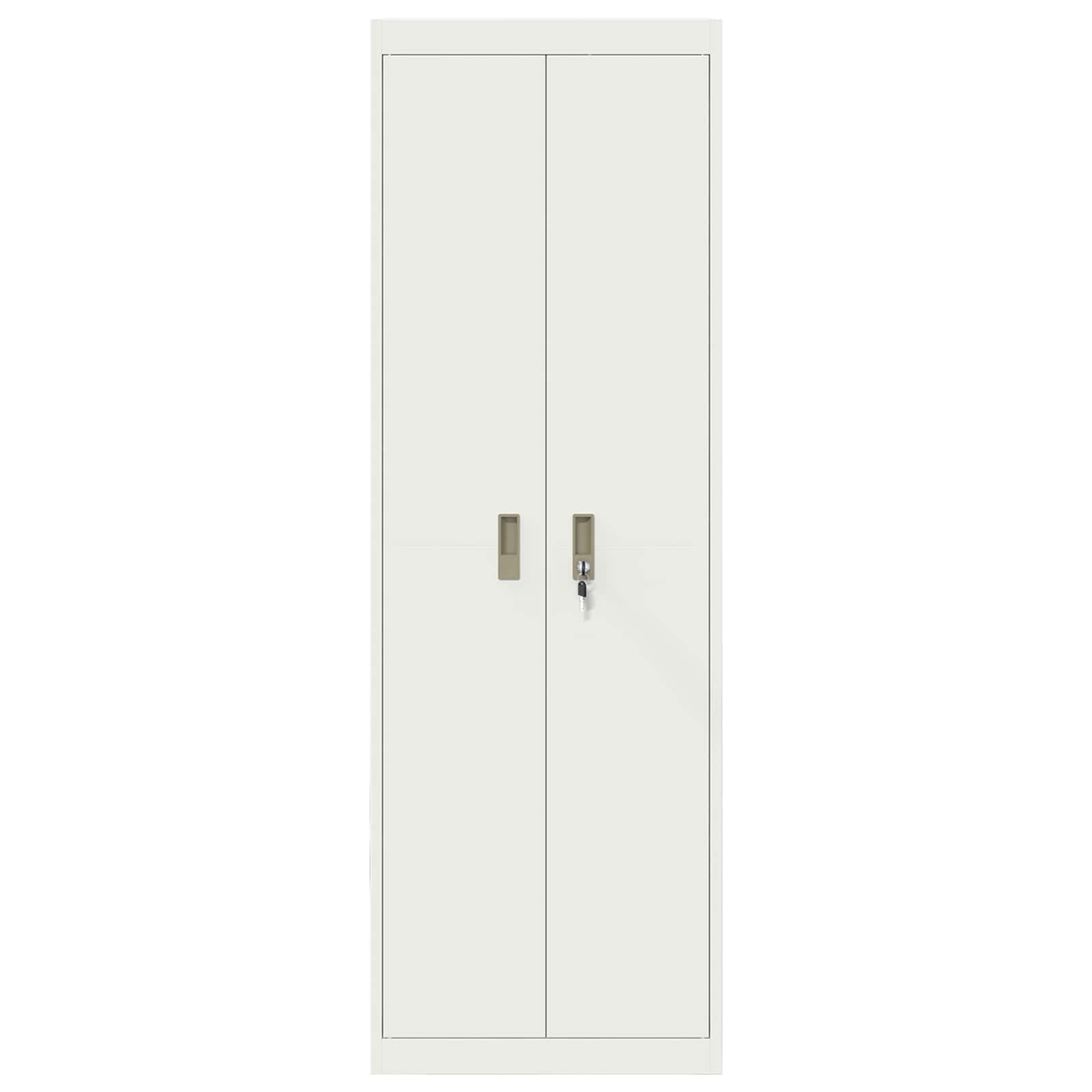 Storage Cabinet 2 pcs White 60 x 40 x180 cm Cold-Rolled Steel