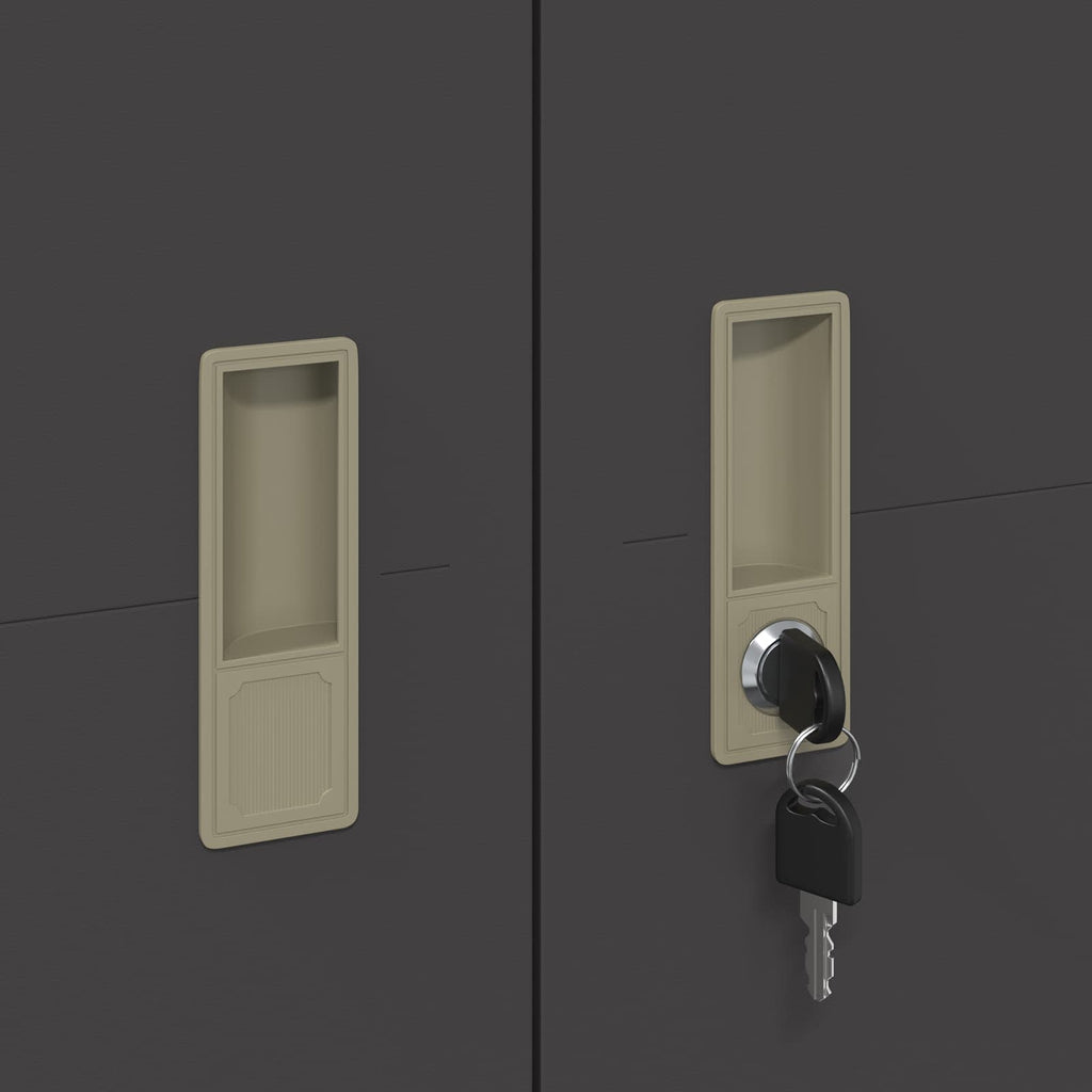 Storage Cabinet 2 pcs Black 60 x 40 x200 cm Cold-Rolled Steel