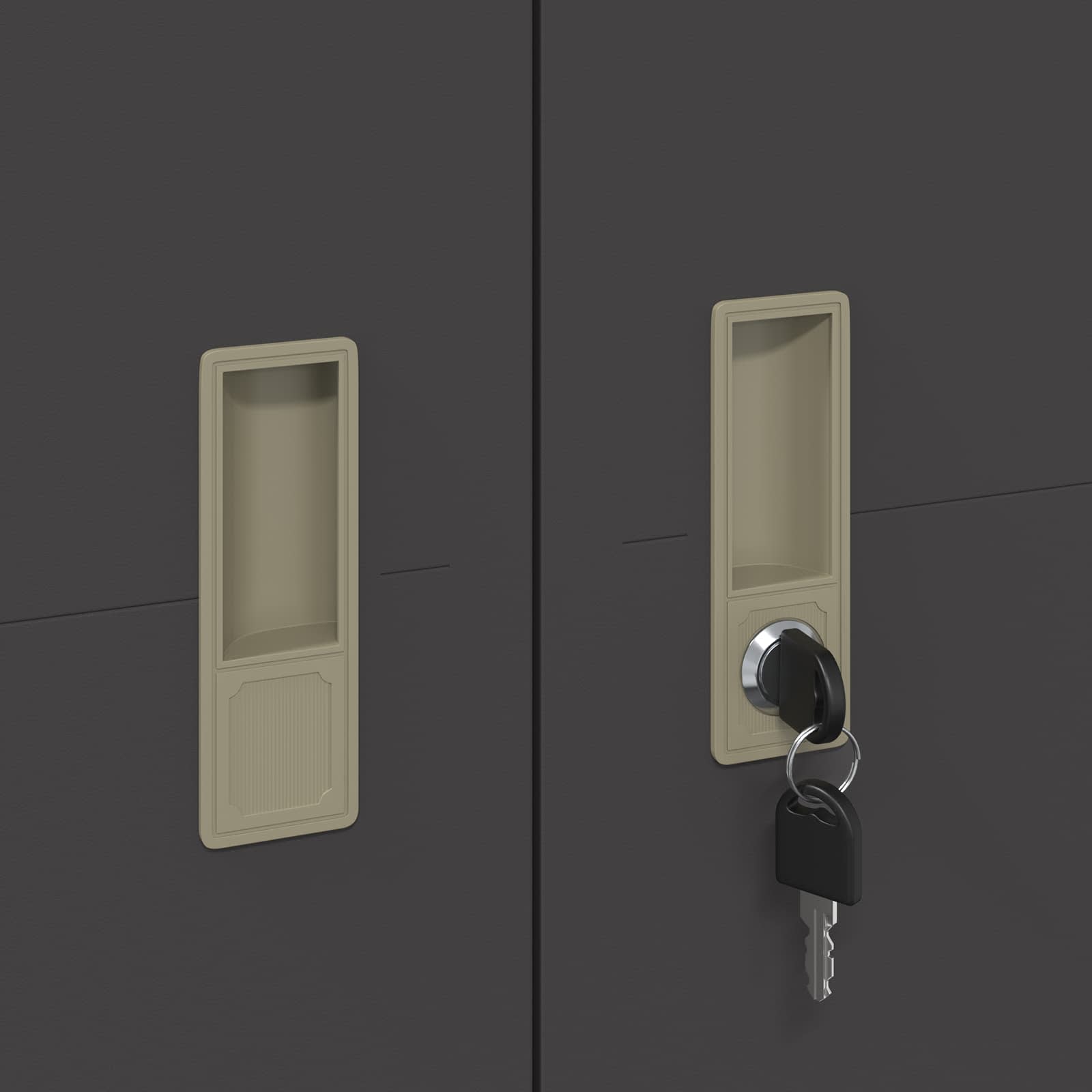 Storage Cabinet 2 pcs Black 60 x 40 x200 cm Cold-Rolled Steel