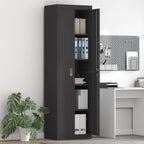 Storage Cabinet 2 pcs Black 60 x 40 x200 cm Cold-Rolled Steel